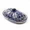 Blue Floral Butter Dish Ceramic Handmade Kitchen Table Stoneware Lid
